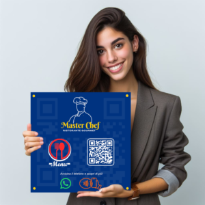 Sei uno chef di prestigio? Installa la nostra targa digitale unica per attirare e persuadere le persone a entrare nel tuo ristorante. Sottolinea la tua eccellenza culinaria con una presentazione all'avanguardia.